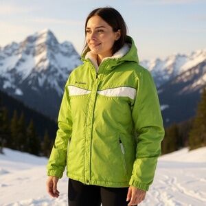 Columbia Insulated Hooded Jacket Sz L